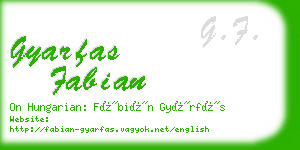 gyarfas fabian business card